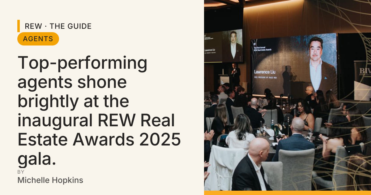 Top-performing agents shone brightly at the inaugural REW Real Estate ...